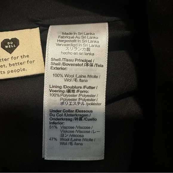 Madewell Black Gray Plaid Dorset Blazer Size small lined boiled wool oversized - Picture 7 of 10